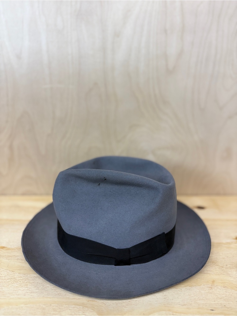 Biltmore Classic Gray Fedora with Black Band
